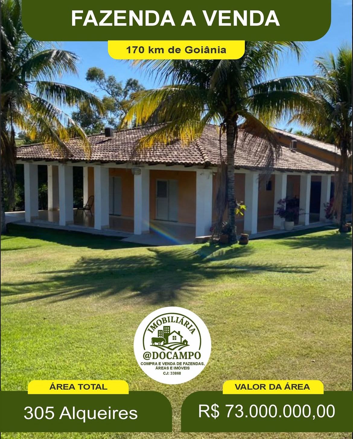 Fazenda 305 Alqueires Sao Luis dos Montes Belos